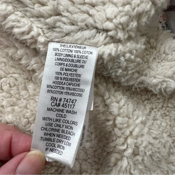 Natural Reflections Plaid Sherpa Lined Hooded Jacket Shacket L/G - Picture 7 of 10